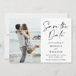 Einfach elegantes Foto Wedding Hearts Simple Save The Date