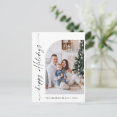 Einfach Elegantes FOTO Weihnachten Gruß Postkarte (Stehend Vorderseite)