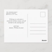 Einfach Elegantes FOTO Weihnachten Gruß Postkarte (Rückseite)