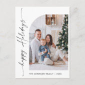 Einfach Elegantes FOTO Weihnachten Gruß Postkarte (Vorderseite)