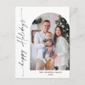 Einfach Elegantes FOTO Weihnachten Gruß Postkarte (Vorderseite)