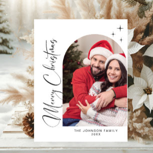 Einfach Elegantes FOTO Weihnachten Gruß Postkarte