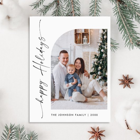 Einfach Elegantes FOTO Weihnachten Gruß Postkarte