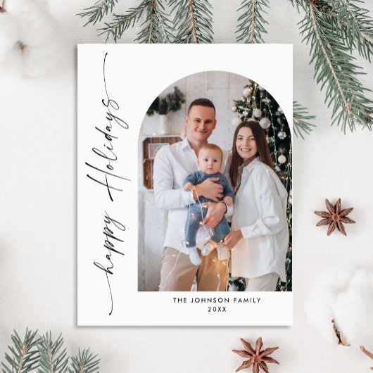 Einfach Elegantes FOTO Weihnachten Gruß Postkarte