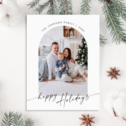 Einfach Elegantes FOTO Weihnachten Gruß Postkarte