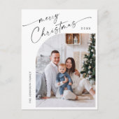 Einfach Elegantes FOTO Weihnachten Gruß Postkarte (Vorderseite)