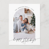 Einfach Elegantes FOTO Weihnachten Gruß Postkarte (Vorderseite)