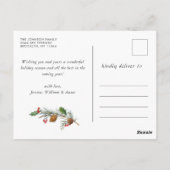 Einfach Elegantes FOTO Weihnachten Gruß Postkarte (Rückseite)