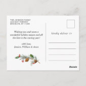 Einfach Elegantes FOTO Weihnachten Gruß Postkarte (Rückseite)