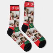 Einfach Elegantes Foto Weihnachten Mr. & Mrs. Socken (Rechts)