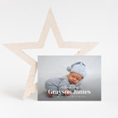 Einfach Elegantes Full Foto mit Collage Birth Ankündigung