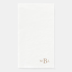 Einfach elegantes Gold Monogram II Serviette