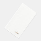 Einfach elegantes Gold Monogram II Serviette (Ecke)