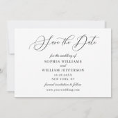 Einfach elegantes Hochzeitssemble-FOTO Save The Date (Rückseite)