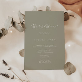 Einfach elegantes Minimalistisches Bridal Brunch E Einladung