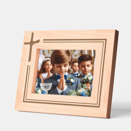 Einfach elegantes Minimalistisches Christliches Cr Geätzte Rahmen