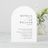 Einfach elegantes Minimalistisches Foto QR-Code Ho Einladung (Stehend Vorderseite)