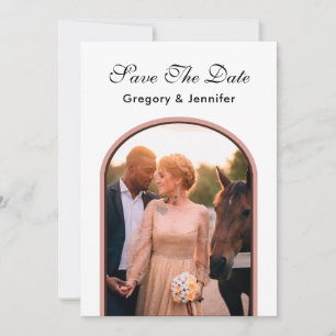 Einfach elegantes modernes Hochzeitsfest-Foto Save The Date