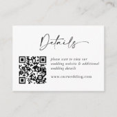 Einfach elegantes QR-Foto mit Minimalistischen Det Begleitkarte (Vorderseite)