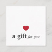 Einfach Elegantes Rotes Herz Weißer Schönheitssalo Quadratische Visitenkarte (Vorderseite)