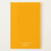 Einfach elegantes Safron Gelb Personalisiert 5.5x8 Notizblock (Rückseite)