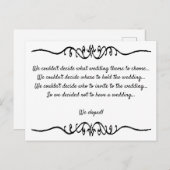 Einfach elegantes Schwarz und Weiß wir haben uns Ankündigungspostkarte (Vorne/Hinten)