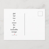 Einfach elegantes Schwarz und Weiß wir haben uns Ankündigungspostkarte (Rückseite)