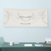 Einfach elegantes Script-neutrales Hochzeitwillkom Banner (Messe)