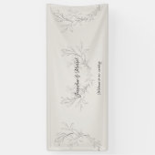 Einfach elegantes Script-neutrales Hochzeitwillkom Banner (Vertikal)