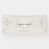 Einfach elegantes Script-neutrales Hochzeitwillkom Banner (Horizontal)