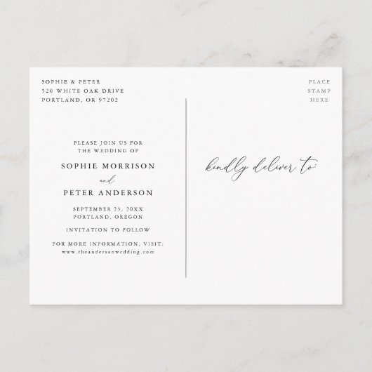 Einfach elegantes Skript ändern Sie das Datum der Ankündigungspostkarte (Rückseite)