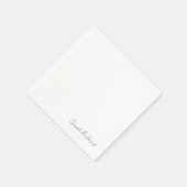 Einfach elegantes Skript-Namen White Wedding Cockt Serviette (Ecke)