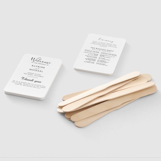 Einfach elegantes Typografie-Programm für moderne Fächer (Non-assembled)