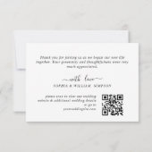 Einfach elegantes Wedding Hearts einfaches Foto Dankeskarte (Rückseite)