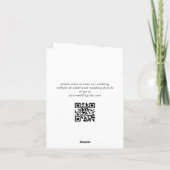 Einfach elegantes Wedding Hearts Simple 2 Foto Dankeskarte (Rückseite)