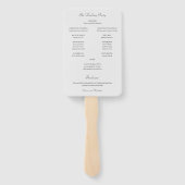 Einfach elegantes Weihnachts-Floral Monogram-Progr Fächer (Rückseite)