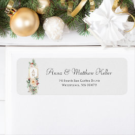 Einfach elegantes Weihnachtsblumenmonogramm