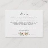 Einfach elegantes Weihnachtsblumenmonogramm Begleitkarte (Vorderseite)