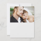 Einfach elegantes Weihnachtsblumenmonogramm Dankeskarte (Rückseite)