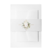 Einfach elegantes Weihnachtsblumenmonogramm Einladungsbanderole (Vorderseite Beispiel)