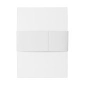 Einfach elegantes Weihnachtsblumenmonogramm Einladungsbanderole (Rückseitenbeispiel)