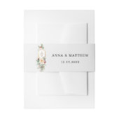 Einfach elegantes Weihnachtsblumenmonogramm Einladungsbanderole (Vorderseite Beispiel)