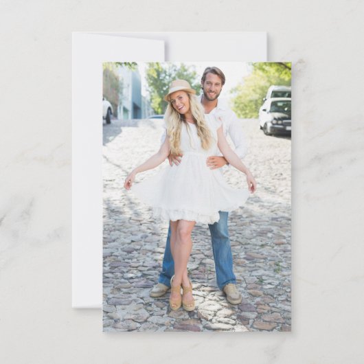 Einfach elegantes Weihnachtsblumenmonogramm Save The Date (Rückseite)