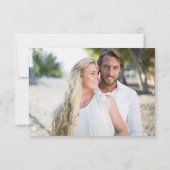 Einfach elegantes Weihnachtsblumenmonogramm Save The Date (Rückseite)