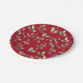 Einfach Elegantes Weihnachtswasser Botanisch Pappteller (Schrägansicht)