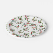 Einfach Elegantes Weihnachtswasser Botanisch Pappteller (Schrägansicht)