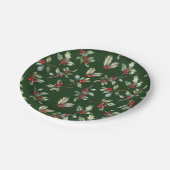 Einfach Elegantes Weihnachtswasser Botanisch Pappteller (Schrägansicht)