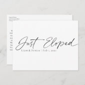 Einfach eloxierte, elegante Script-Minimal-Ankündi Postkarte (Vorne/Hinten)