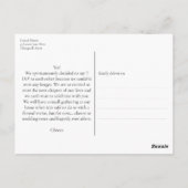 Einfach eloxierte, elegante Script-Minimal-Ankündi Postkarte (Rückseite)