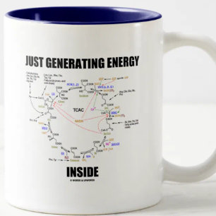 Einfach Energie im Inneren erzeugen (Krebs-Zyklus) Zweifarbige Tasse
